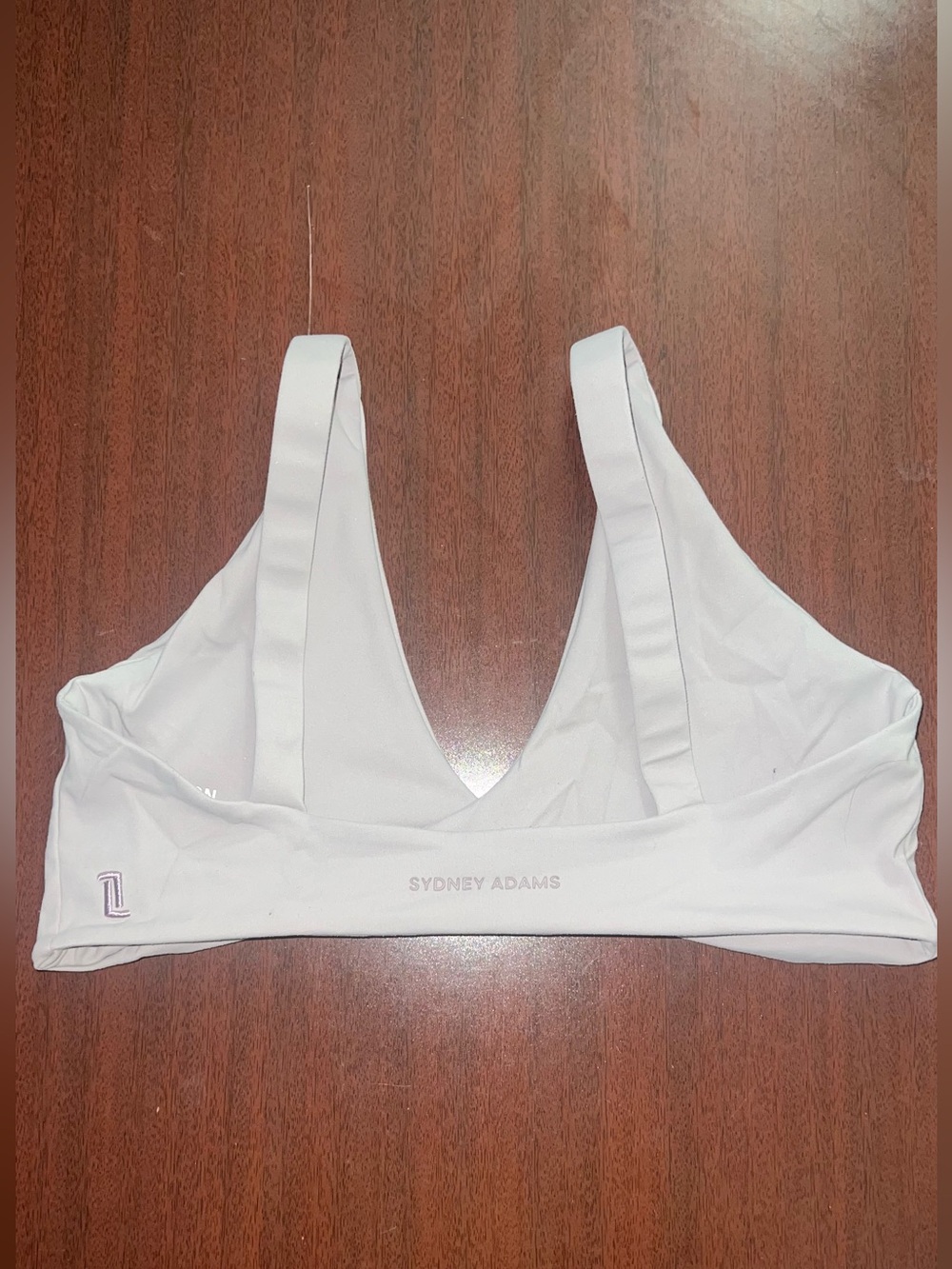 Seamless Twist Bralette in Light Gray - Picture 2 of 3